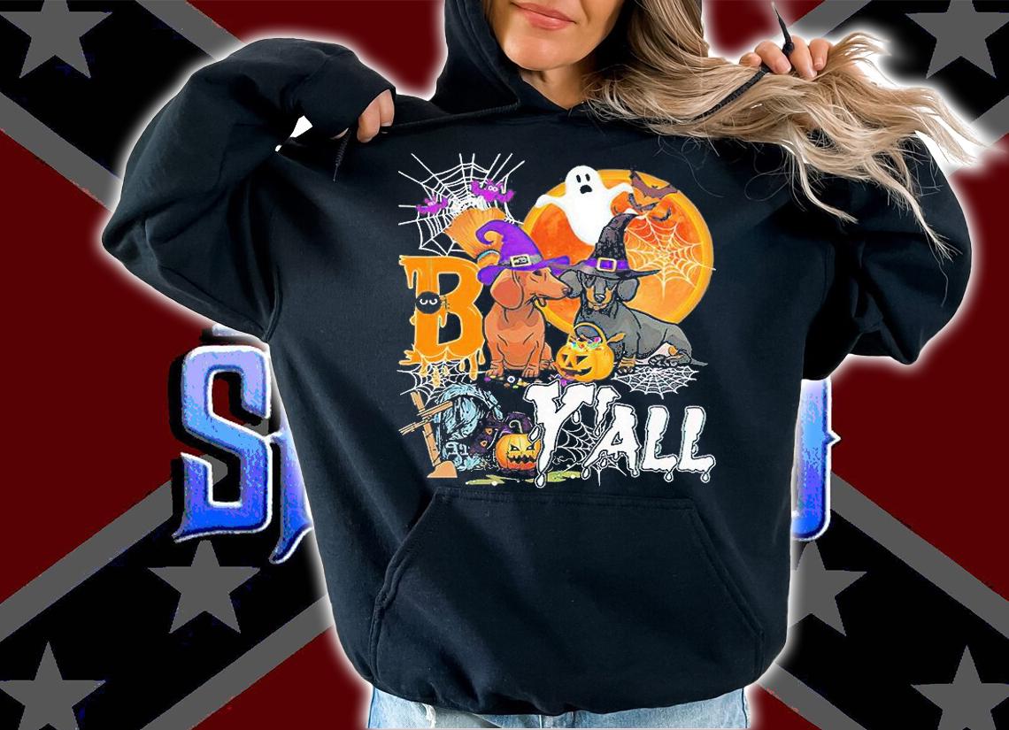 Boo Y'all Chihuahua Wear A Witch Hat Halloween shirt