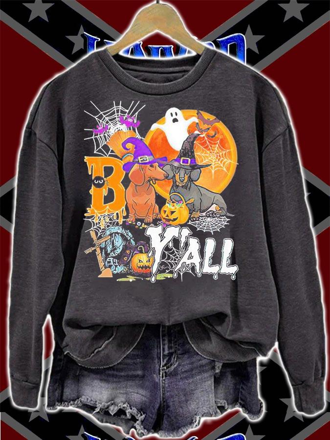 Boo Y'all Chihuahua Wear A Witch Hat Halloween shirt