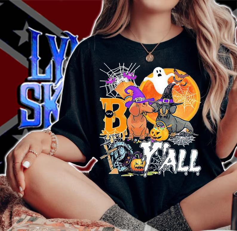Boo Y'all Chihuahua Wear A Witch Hat Halloween shirt