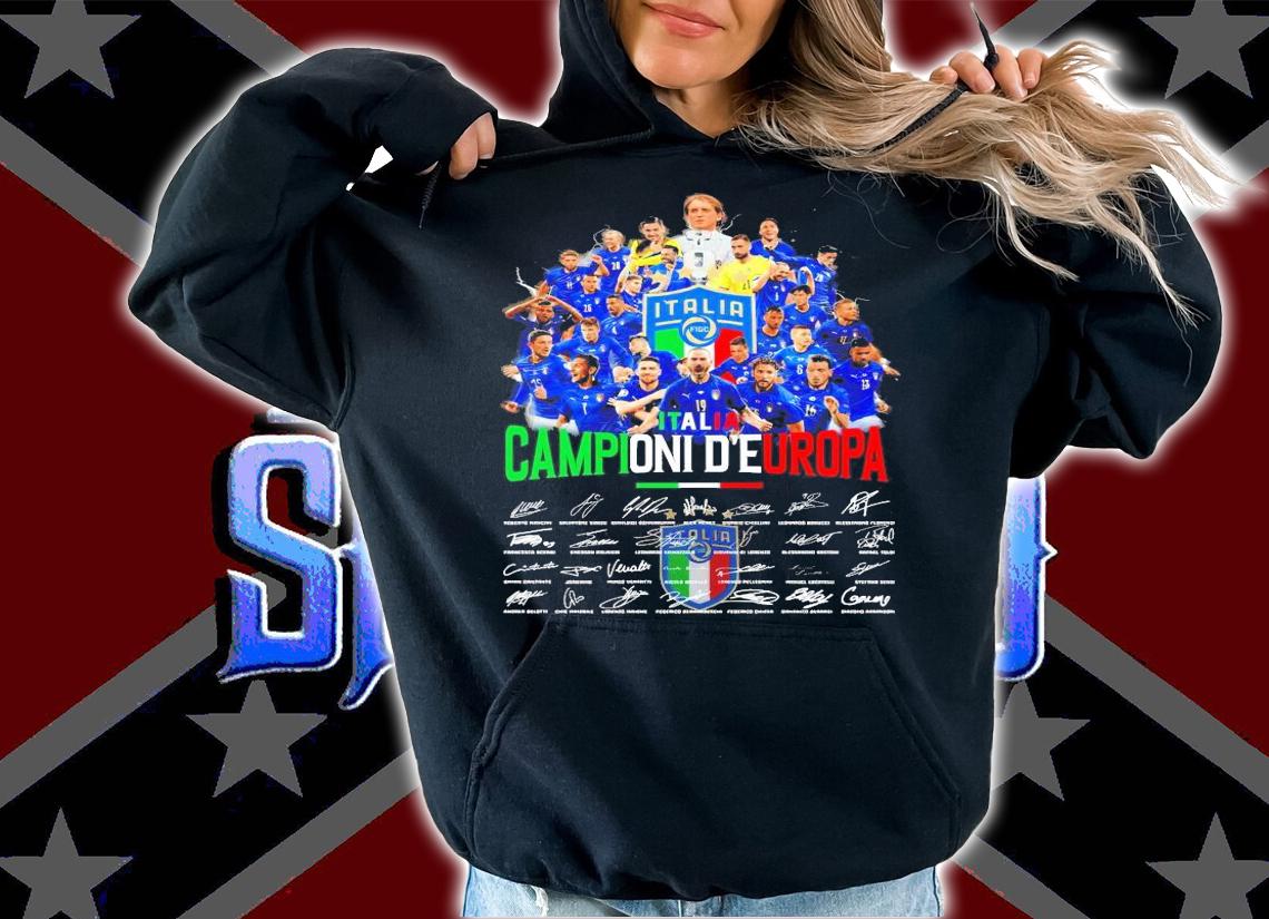 Italia Campioni D'Europa signatures shirt