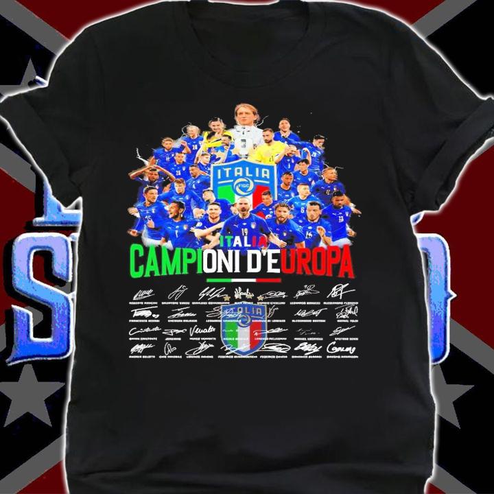 Italia Campioni D'Europa signatures shirt
