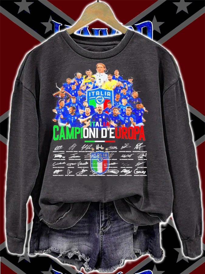 Italia Campioni D'Europa signatures shirt