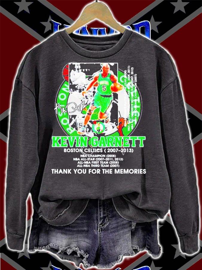 Kevin Garnett Boston Celtics 2007-2021 thank You for the memories signature T-shirt sweatshirt