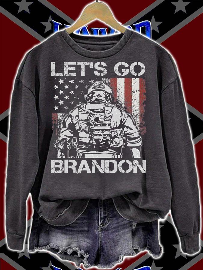 Let's Go Brandon Veteran US American Flag Veterans Gift T-Shirt sweatshirt