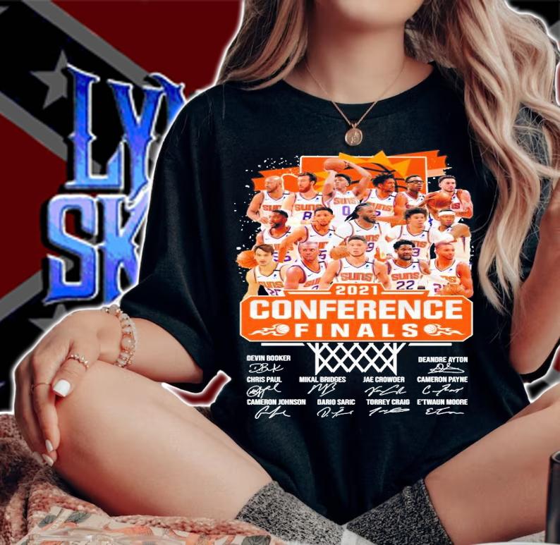 Phoenix Suns 2021 Conference Finals signatures shirt