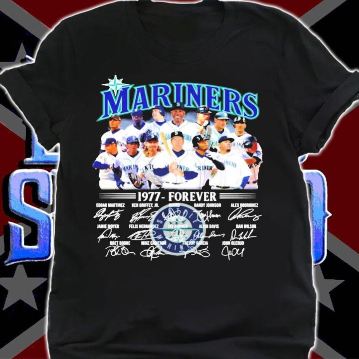 Seattle Mariners 1977 forever all team signatures shirt shirt
