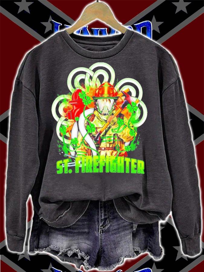 St.Firefighter Fire engine shirt sweatshirt
