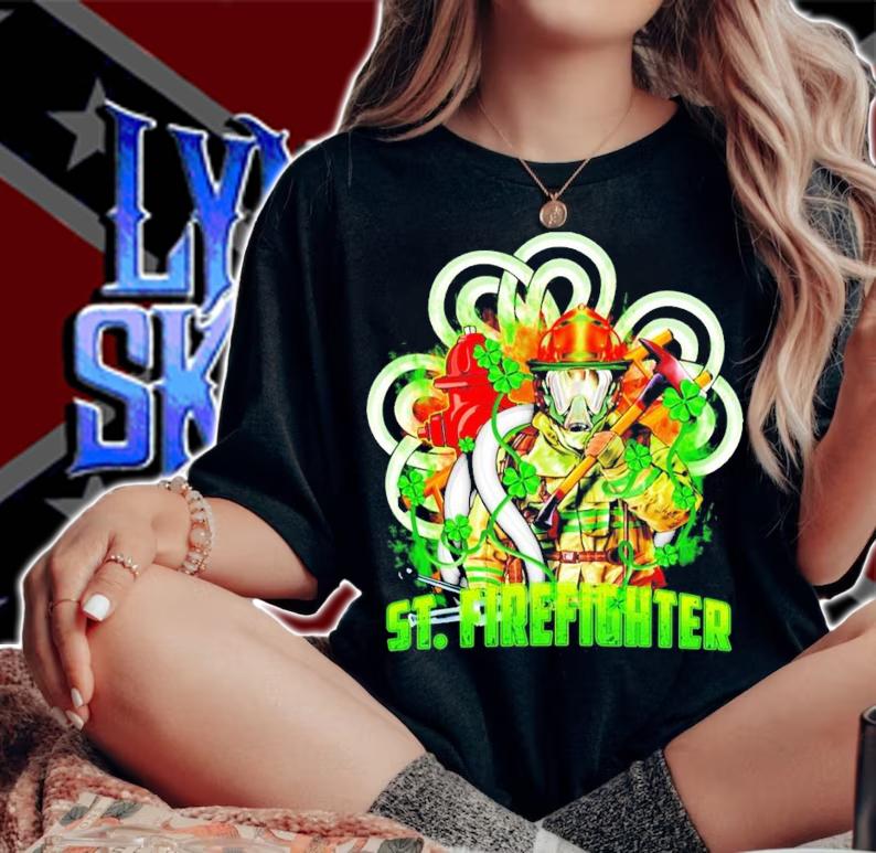 St.Firefighter Fire engine shirt woman shirt
