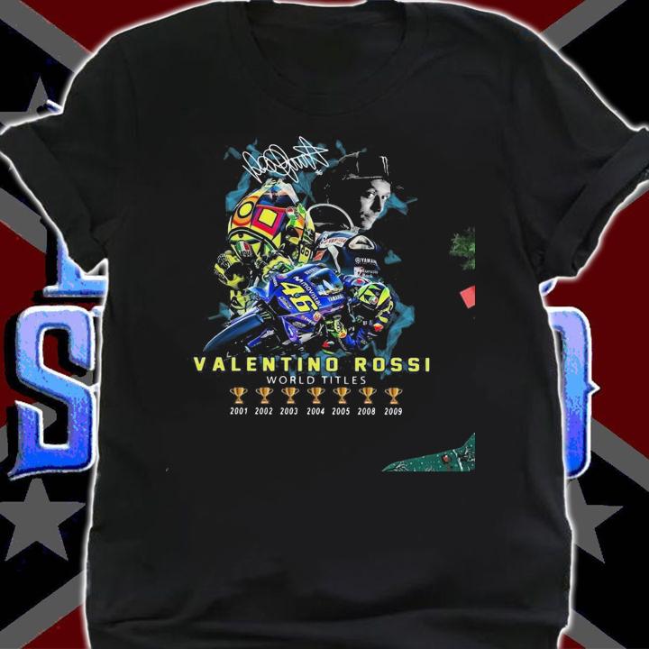 Valentino Rossi World Titles Signature Shirt.Jpg shirt