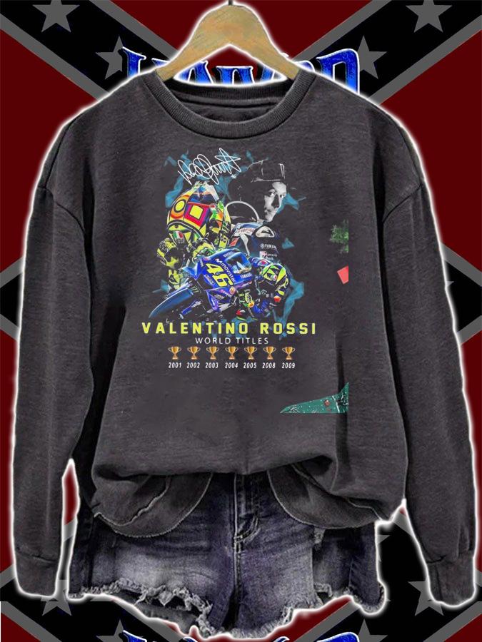 Valentino Rossi World Titles Signature Shirt.Jpg sweatshirt