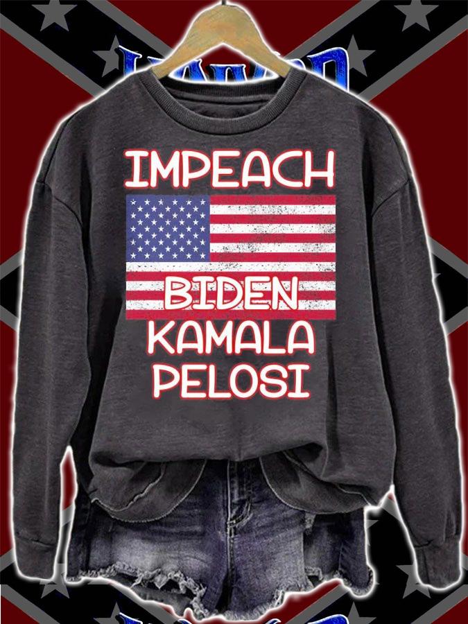 American Flag impeach Biden Kamala Pelosi shirt