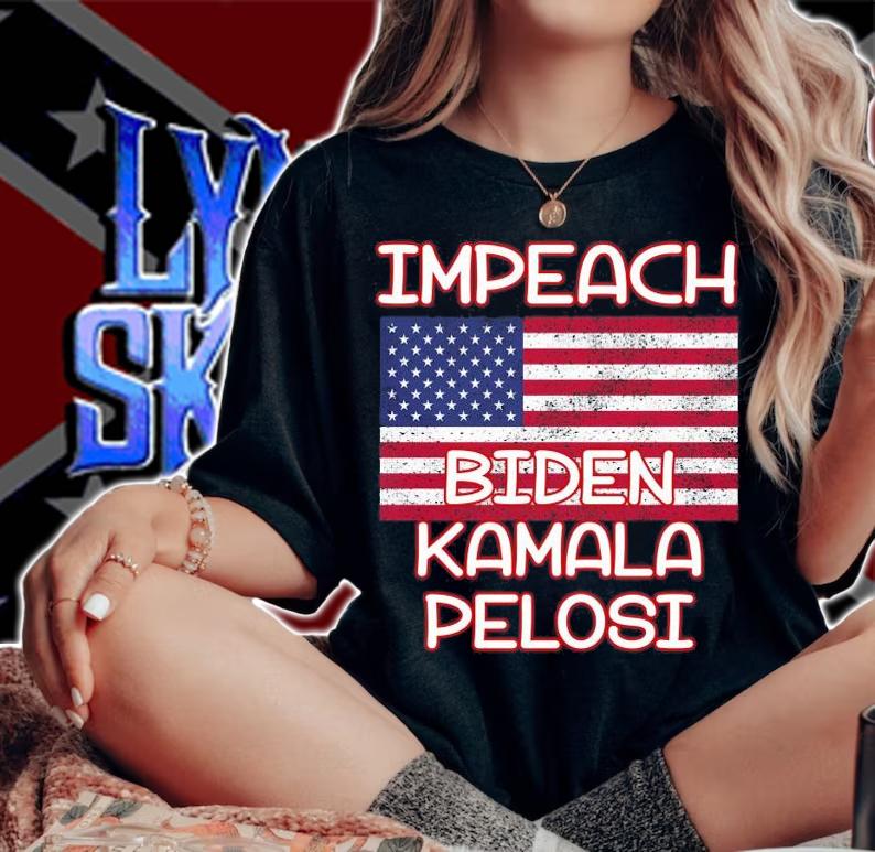 American Flag impeach Biden Kamala Pelosi shirt