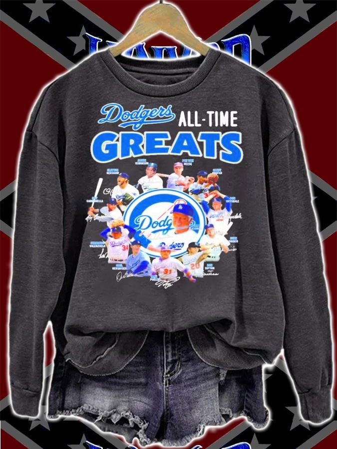 Dodgers all time Greats baseball signatures shirt sweatshirt