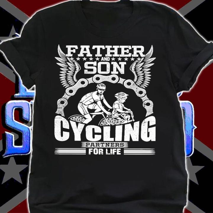Father And Son Cycling Partners For Life T-Shirt shirt