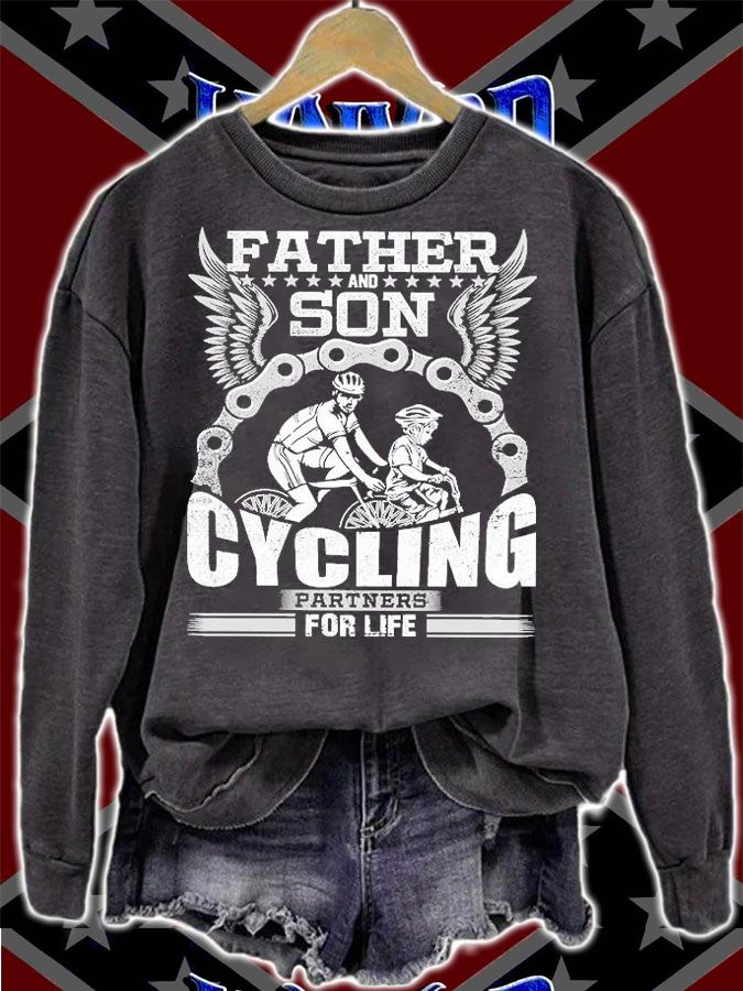 Father And Son Cycling Partners For Life T-Shirt sweatshirt