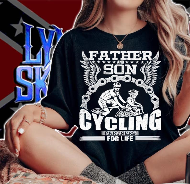 Father And Son Cycling Partners For Life T-Shirt woman shirt