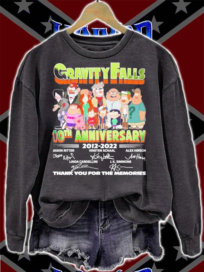 Gravity Falls 10th Anniversary 2012-2022 Signatures Thank You For The Memories shirt