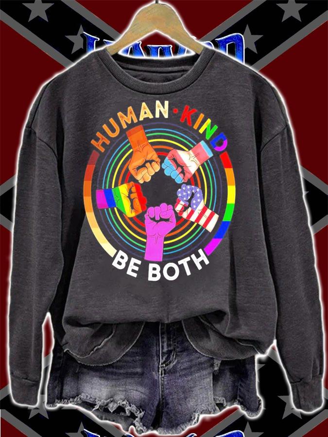 Human kind be both LGBT hand shirt