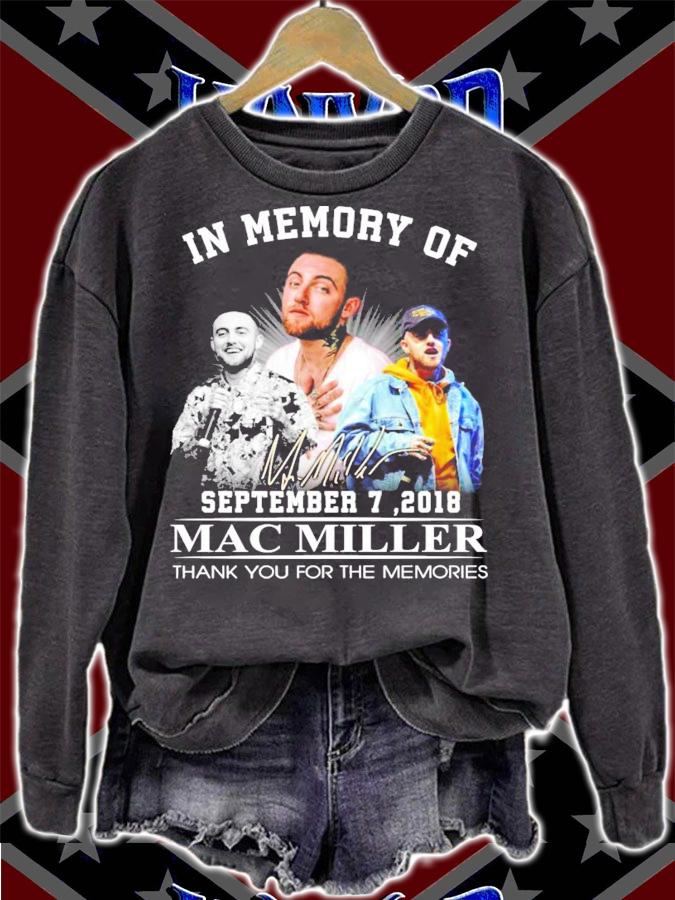 In memory of Mac Miller thank you for the memories signature shirt sweatshirt