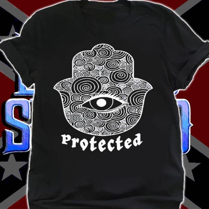 Protected Hamsa Hand Spiritual Protection Yoga Unisex T-Shirt shirt