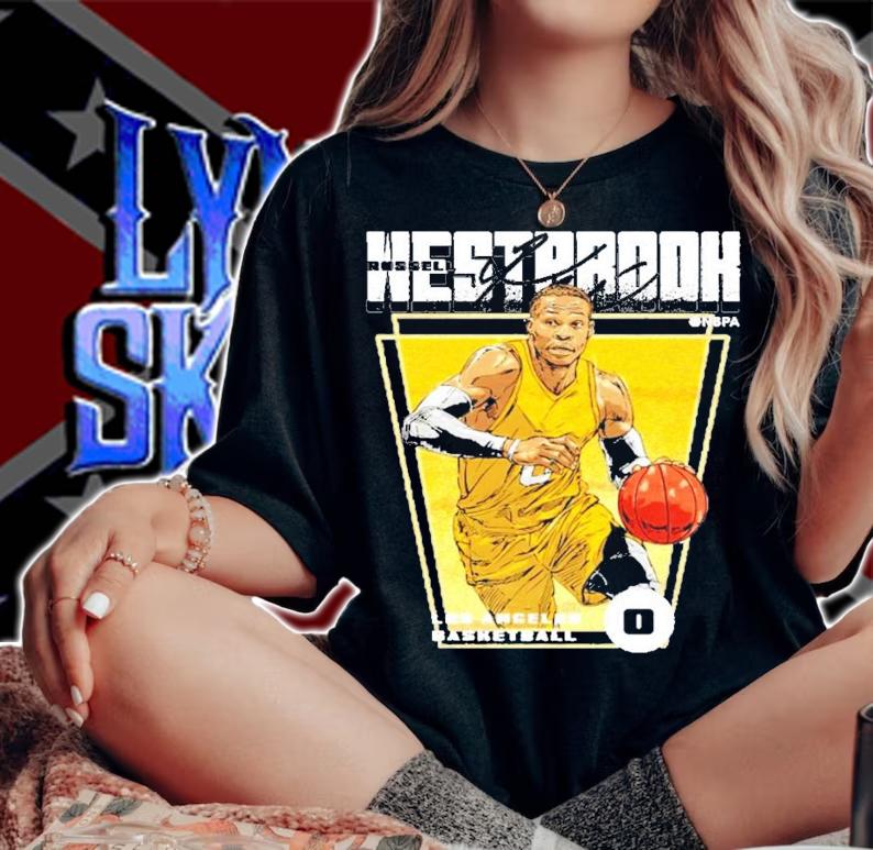 Russell Westbrook Los Angeles Basketball signature t-shirt woman shirt