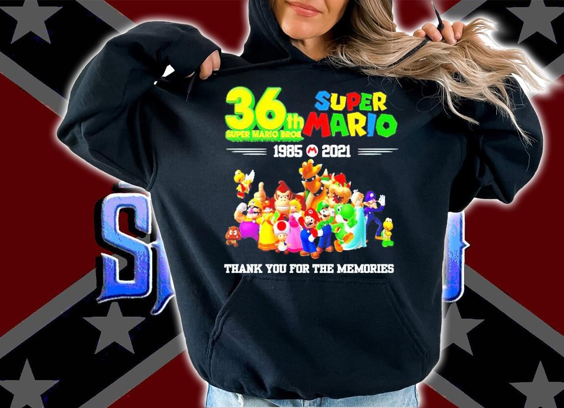 36th Super Mario Bros Super Mario 1985-2021 shirt hoodie