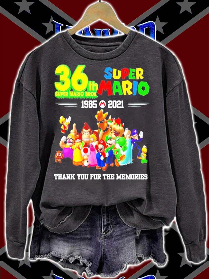 36th Super Mario Bros Super Mario 1985-2021 shirt sweatshirt