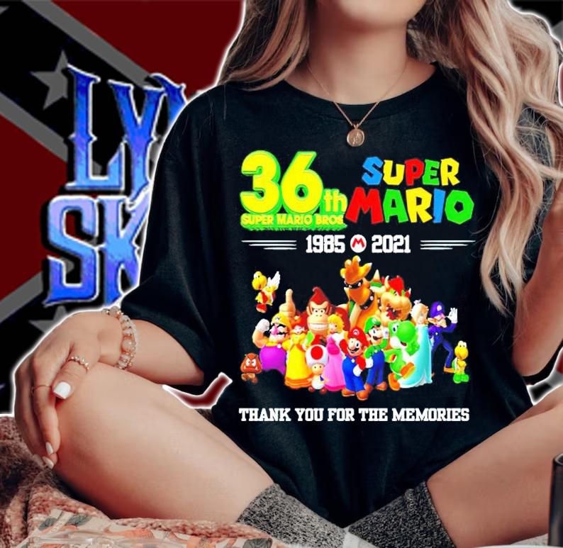 36th Super Mario Bros Super Mario 1985-2021 shirt woman shirt