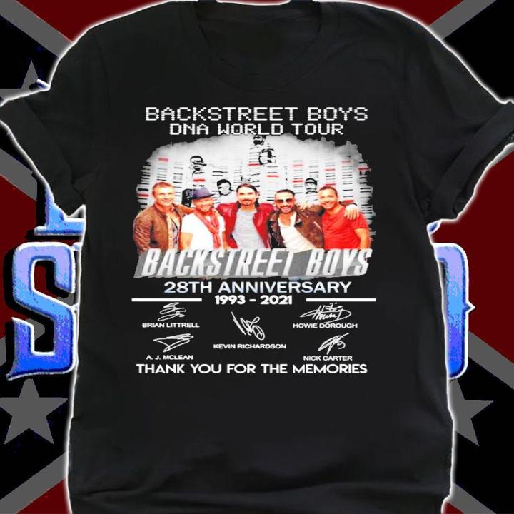 Backstreet Boys DNA World Tour 28th anniversary 1993-2021 signatures shirt