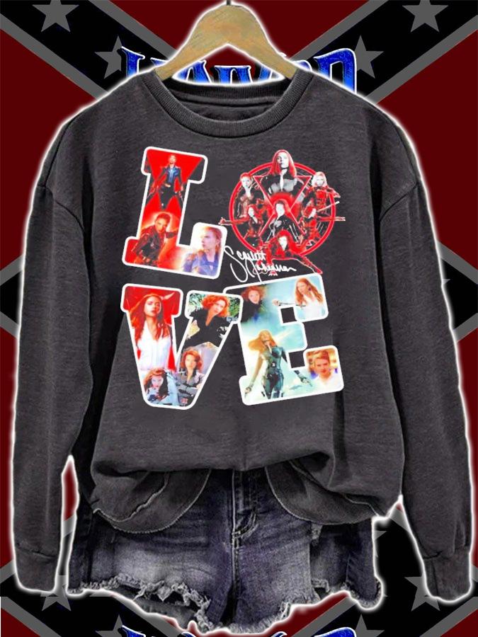Black Widow Love signature shirt sweatshirt