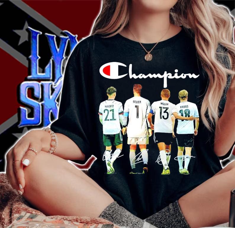 Champion Havertz Neues Muller Kroos signature t-shirt woman shirt