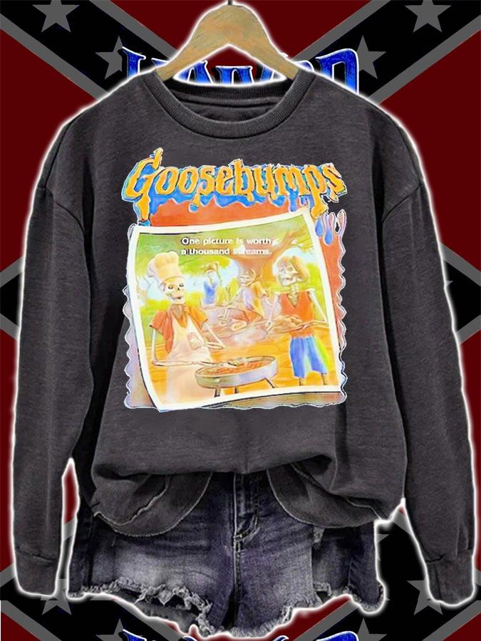Goosebumps logo and Characters beware of monsters Halloween T-shirt sweatshirt