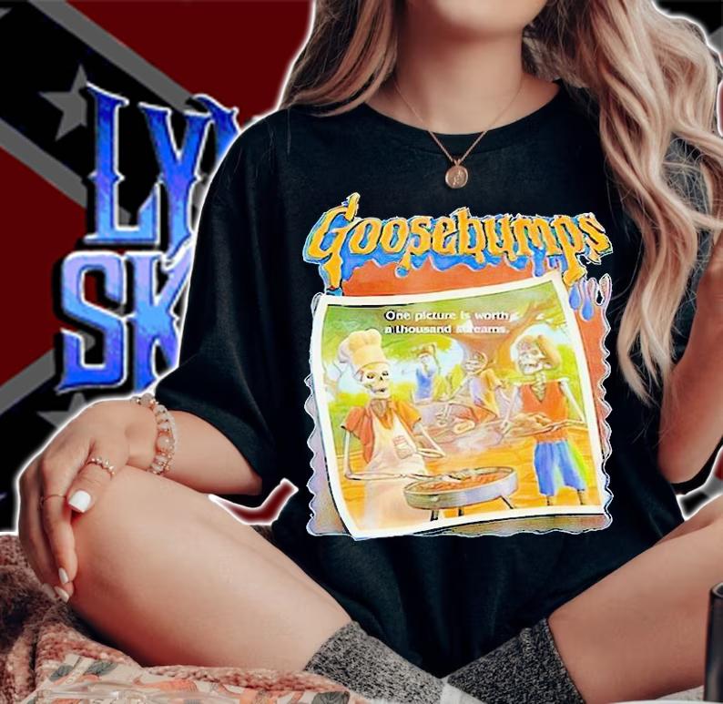 Goosebumps logo and Characters beware of monsters Halloween T-shirt woman shirt