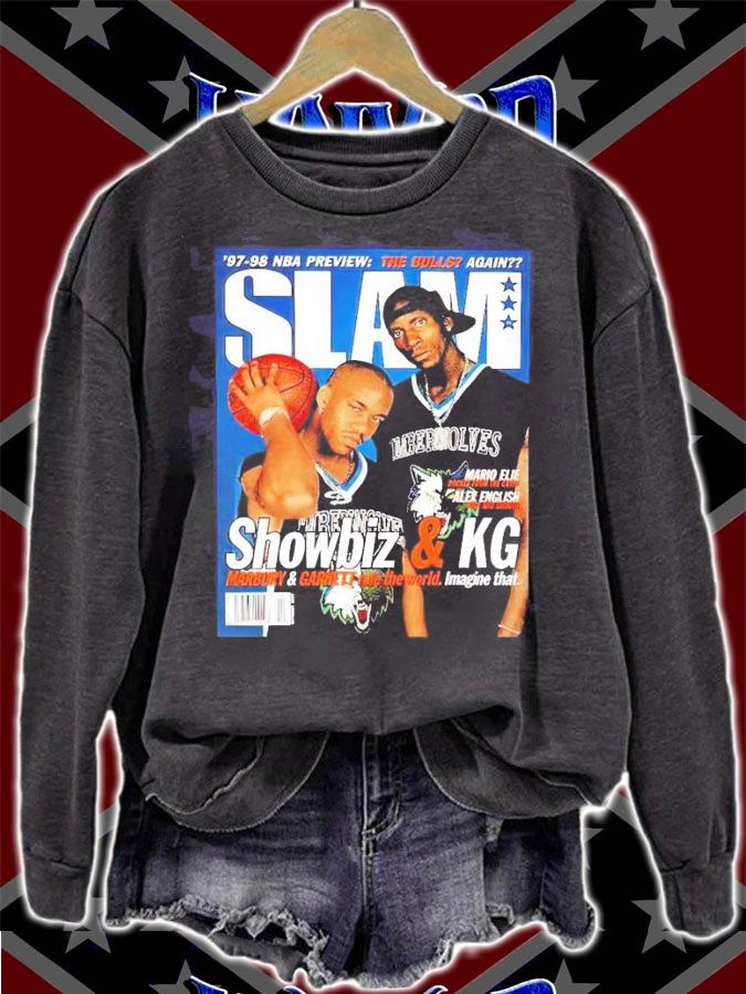 SLAM Stephon Marbury Kevin Garnett shirt sweatshirt