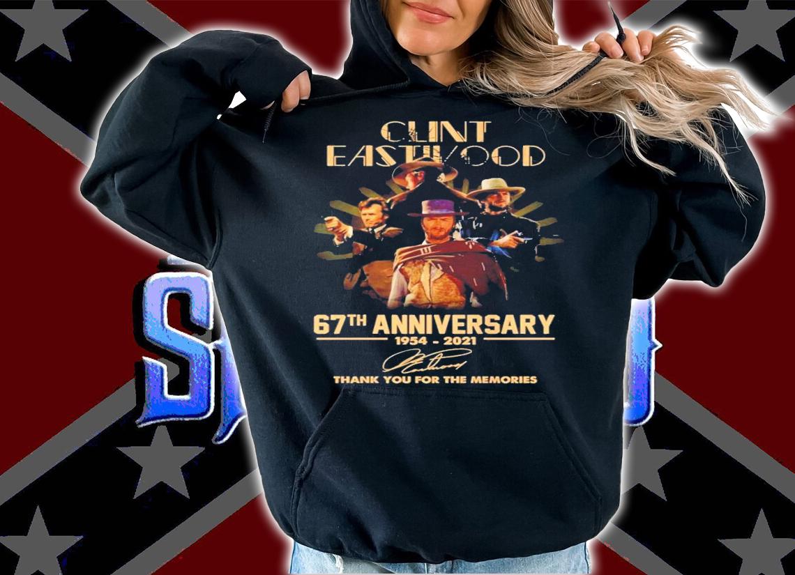 Clint Eastwood 67th anniversary 1954-2021 signature t-shirt