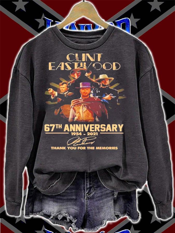 Clint Eastwood 67th anniversary 1954-2021 signature t-shirt