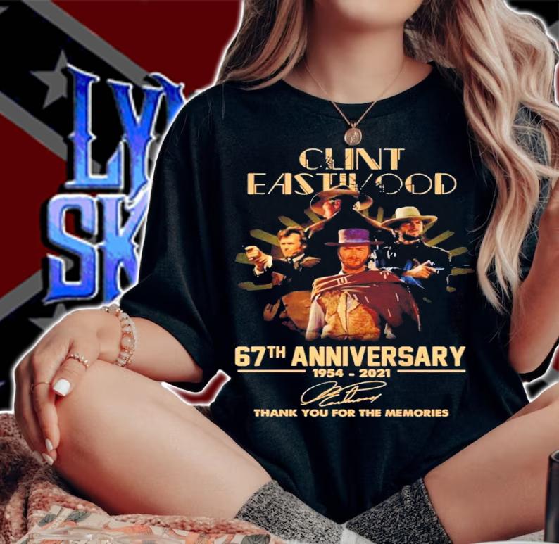 Clint Eastwood 67th anniversary 1954-2021 signature t-shirt