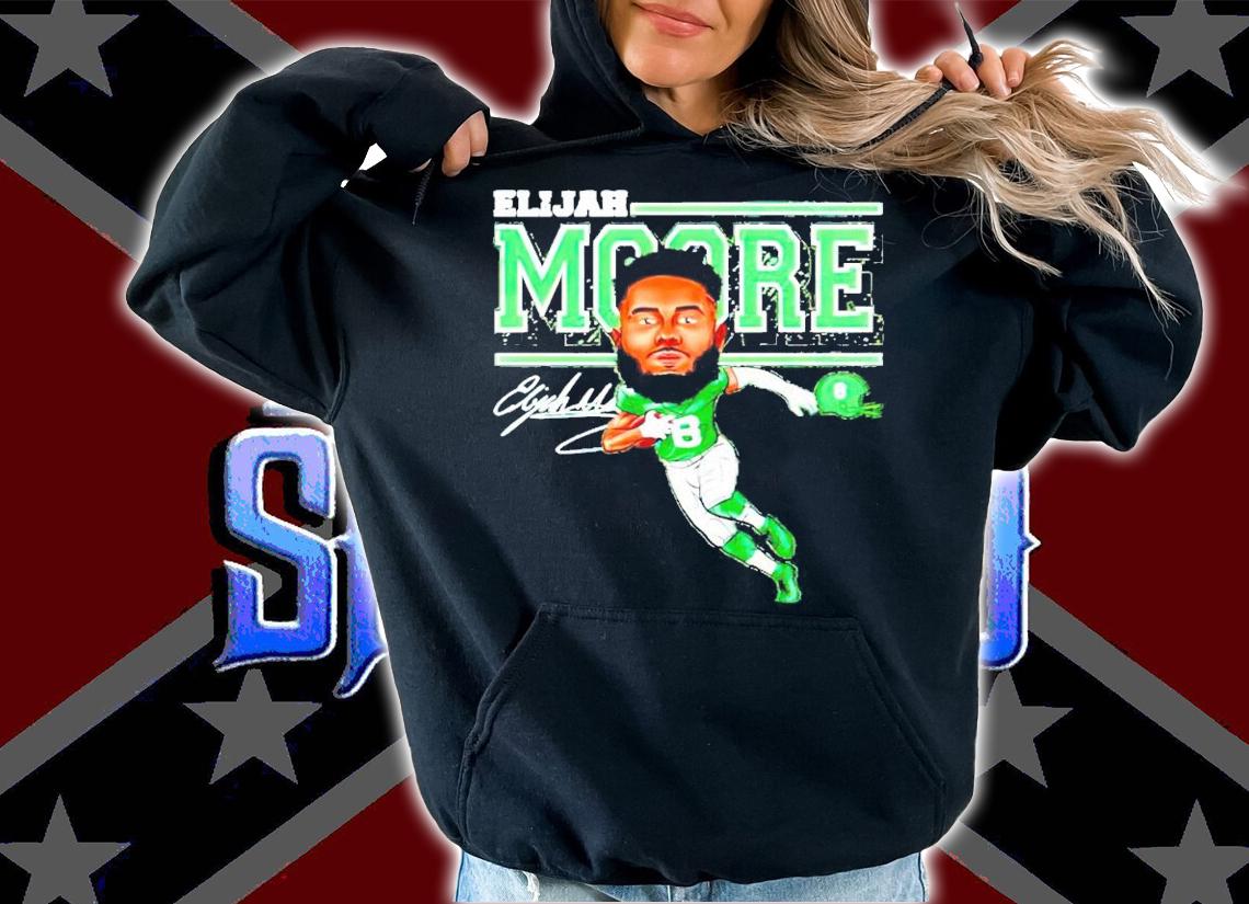 New York Football 8 Elijah Moore Cartoon signature shirt hoodie
