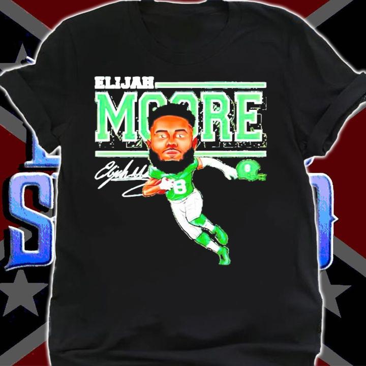 New York Football 8 Elijah Moore Cartoon signature shirt shirt
