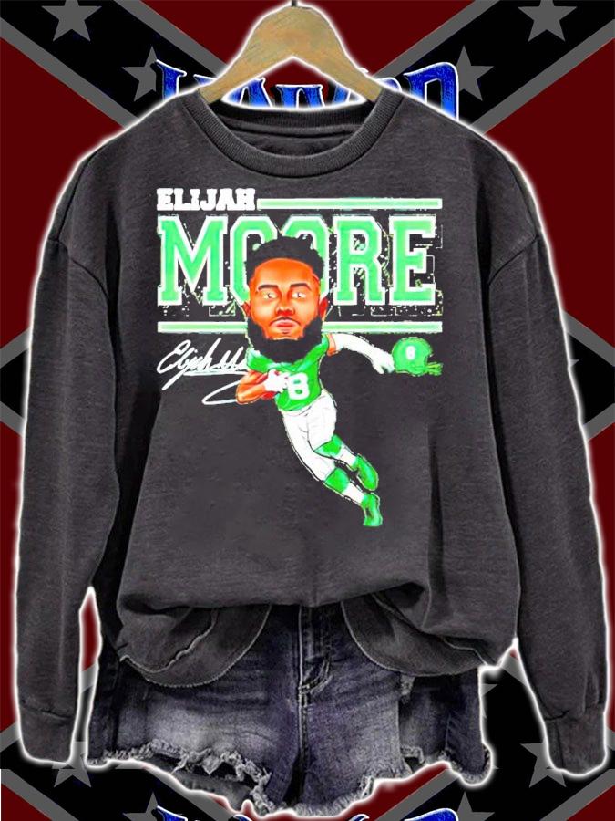 New York Football 8 Elijah Moore Cartoon signature shirt sweatshirt