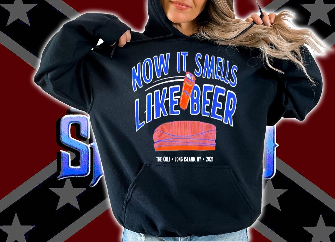 Now it smells like beer Long Island Hockey t-shirt hoodie