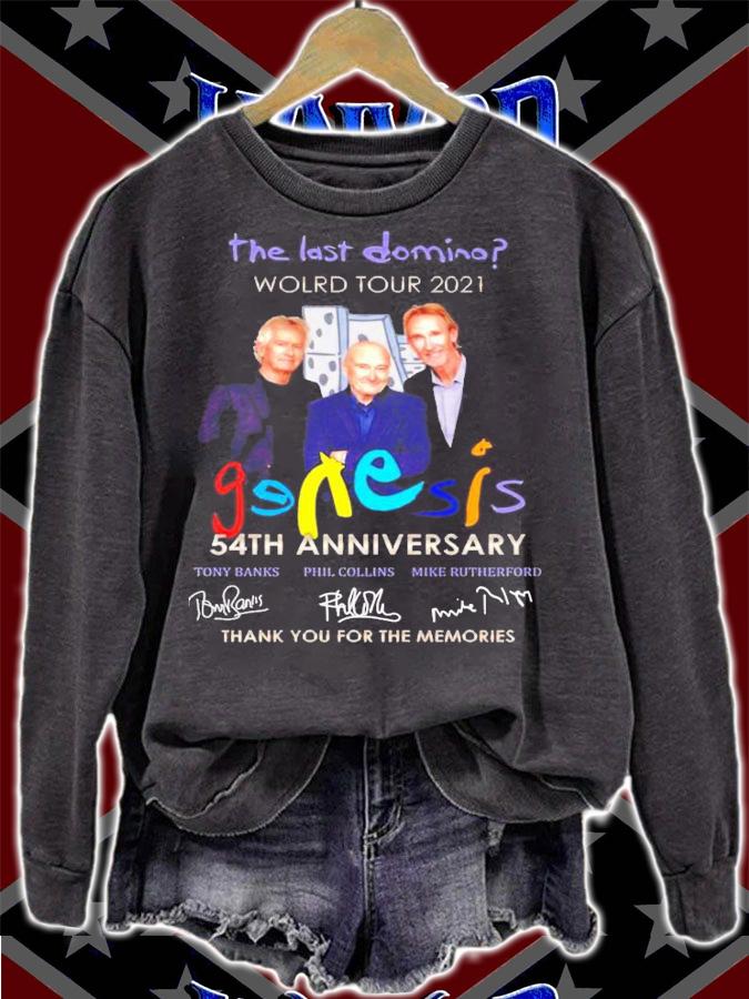 The last Domino world tour 2021 Genesis 54th anniversary signatures shirt sweatshirt