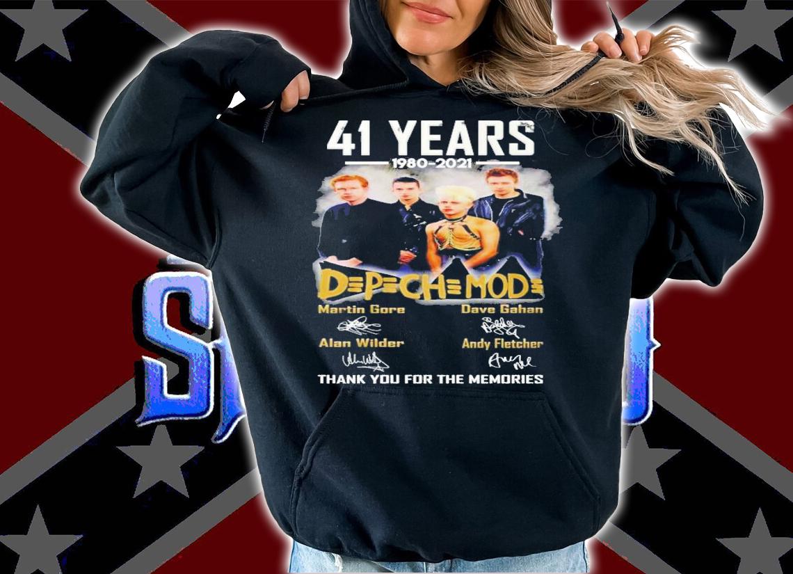 41 years 1980 2021 Depeche Mode thank you for the memories t-shirt hoodie