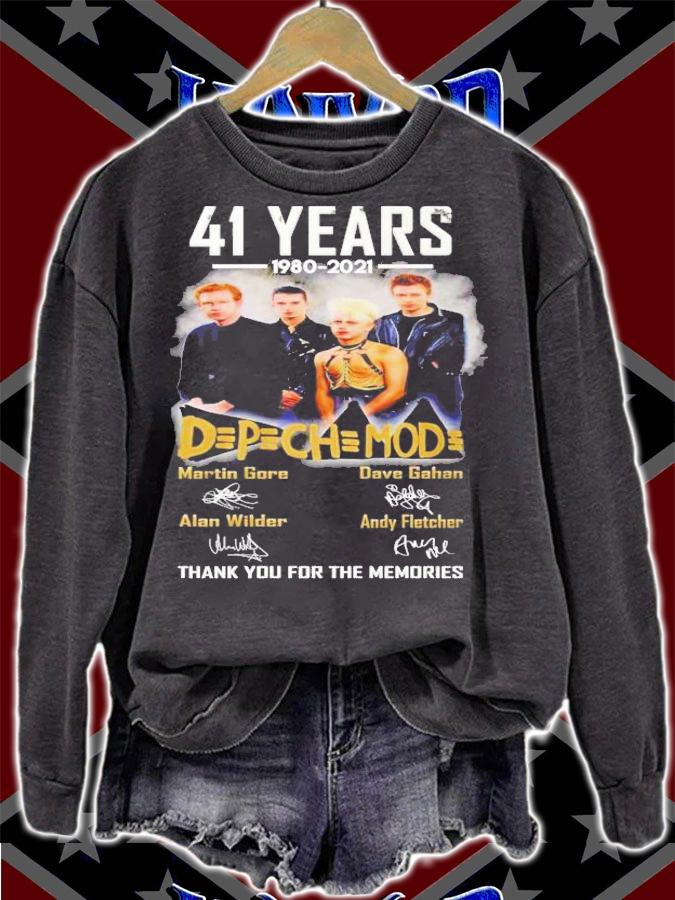 41 years 1980 2021 Depeche Mode thank you for the memories t-shirt sweatshirt