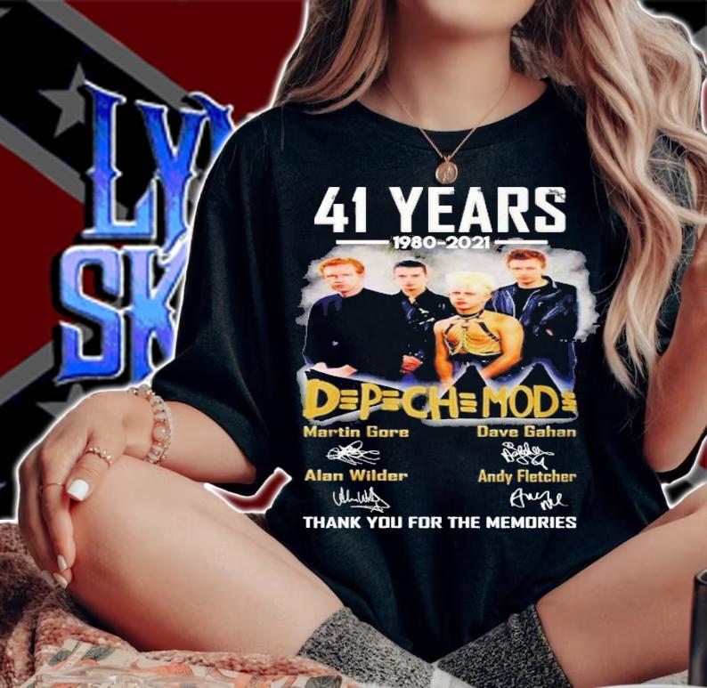 41 years 1980 2021 Depeche Mode thank you for the memories t-shirt woman shirt