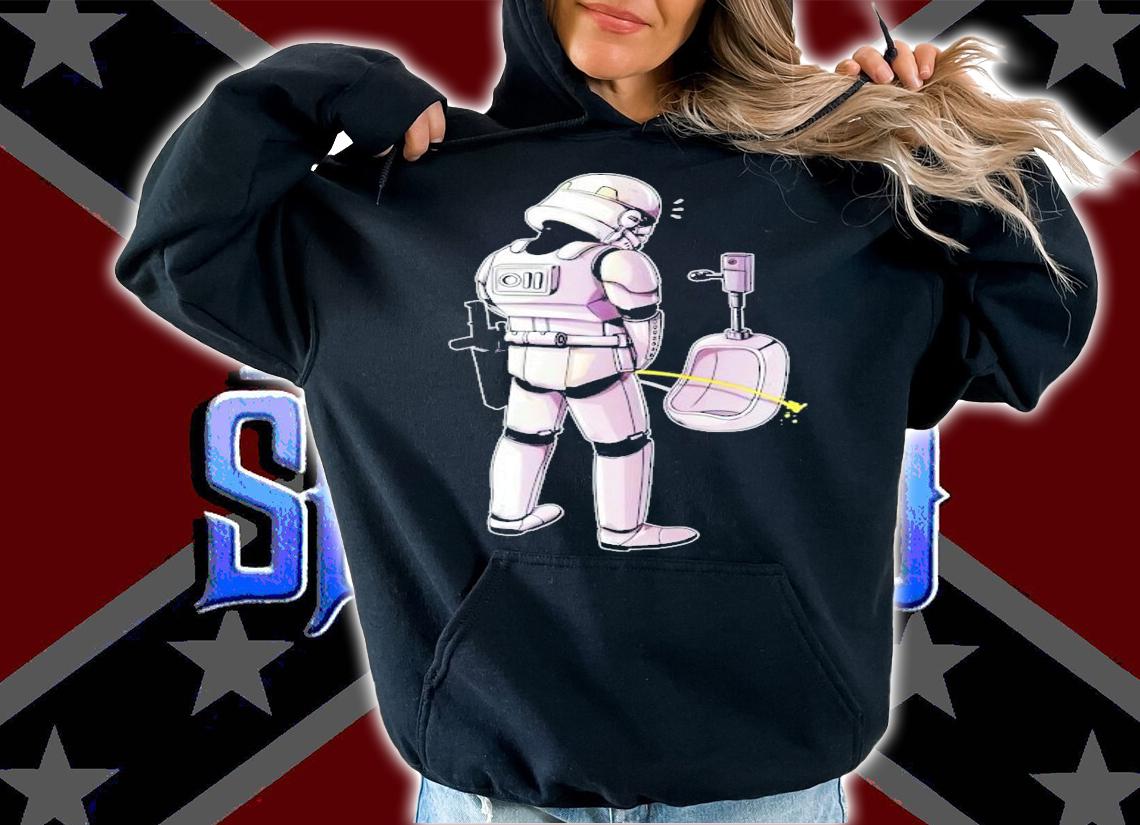 Stormtrooper Peeing against wall shirt hoodie