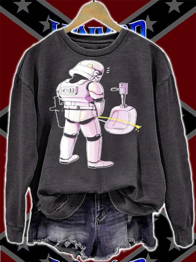 Stormtrooper Peeing against wall shirt sweatshirt
