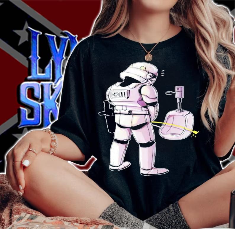 Stormtrooper Peeing against wall shirt woman shirt