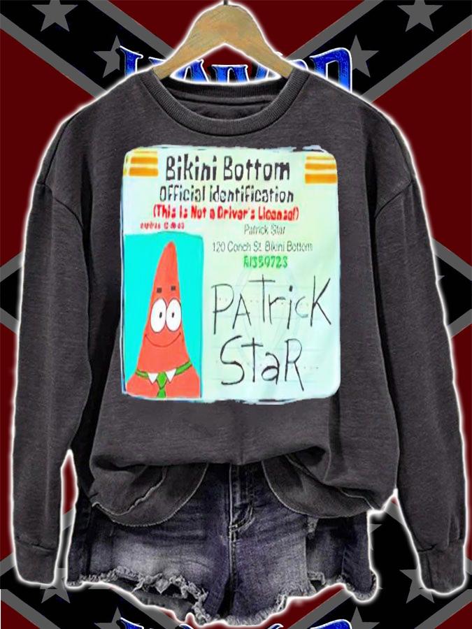 Patrick Star Bikini Bottom Driver License Shirt sweatshirt