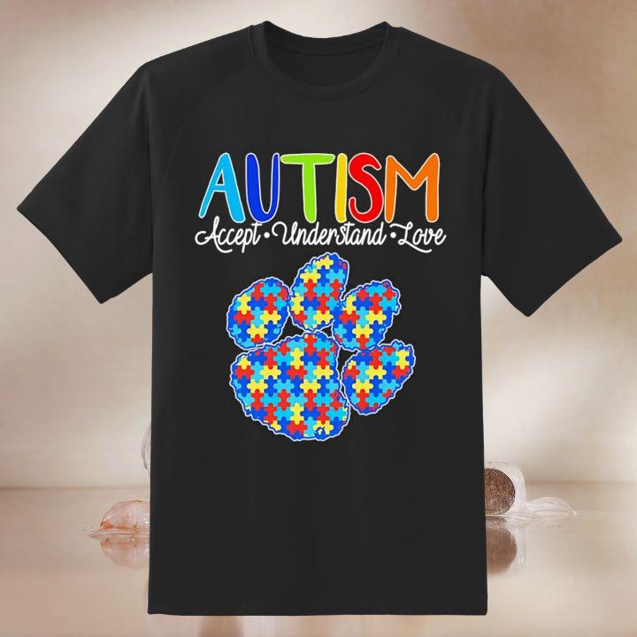 Clemson Tigers Autism Awareness Accept Understand Love T-Shirt